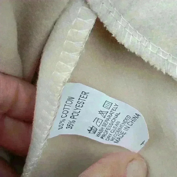 Womens open cape jacket size S cream color business office staple - Picture 9 of 12